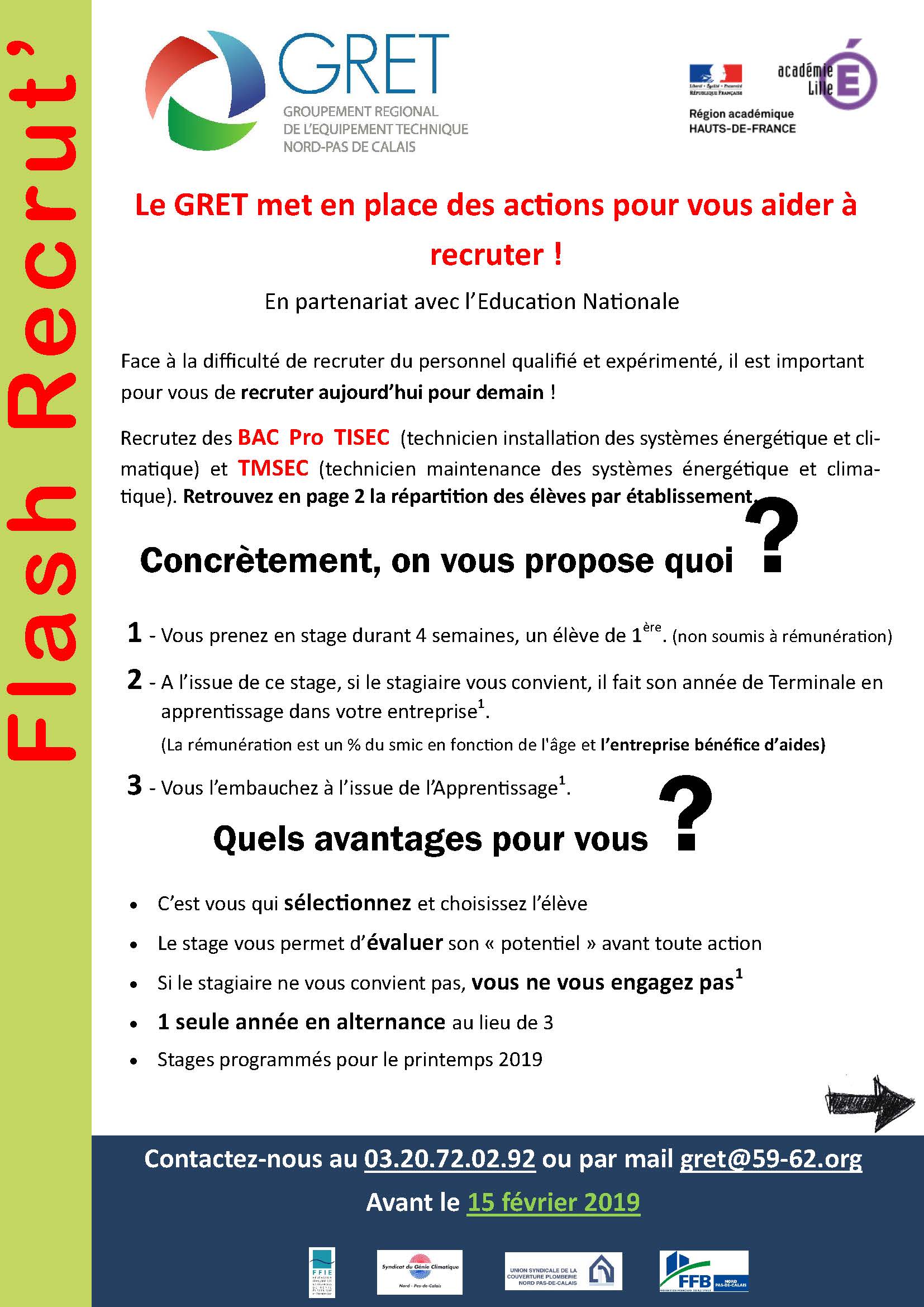 Le GRET met en place des actions pour vous aider à recruter !